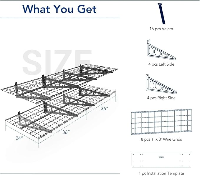 FLEXIMOUNTS 2-Pack 2x6ft Garage Shelving