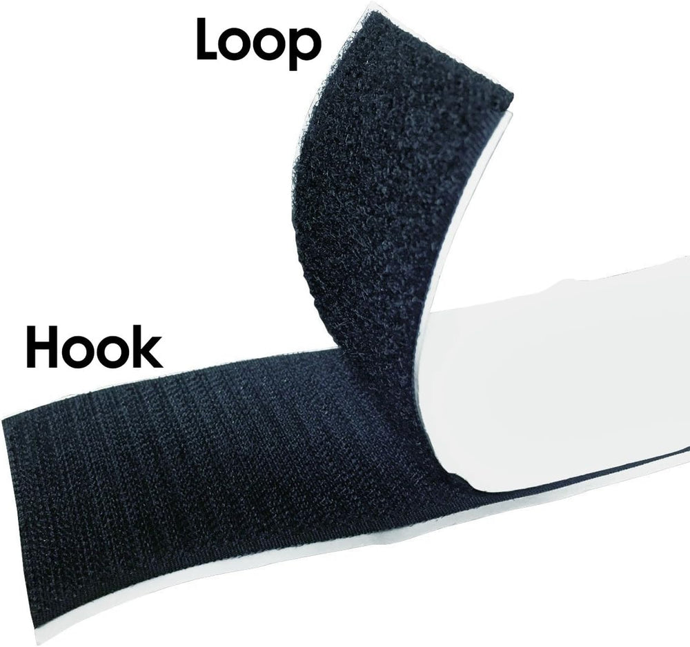 Electriduct 1" Self Adhesive Hook & Loop Tape Adhesive Backed Fabric...