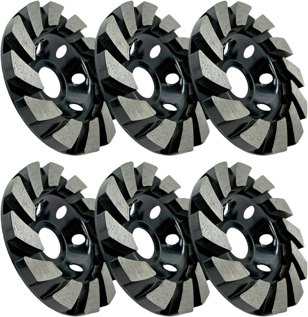 6-Pack 4 inch Diamond Concrete Grinding Wheel Heavy Duty Angle Grinder disc