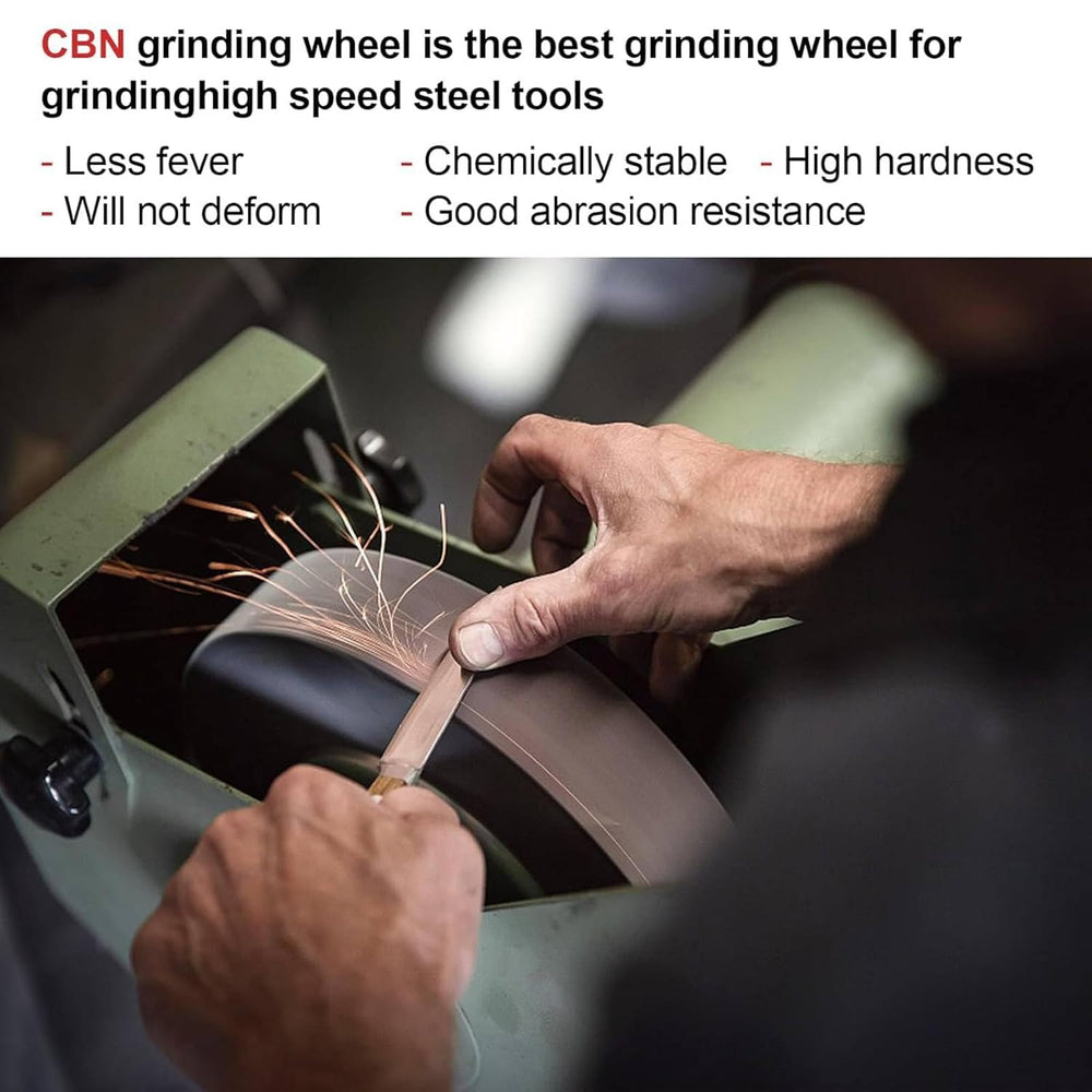 CBN Grinding Wheel, 8 Inch Dia x 1 Inch Wide x 5/8 Inch Bore for Sharpening W...