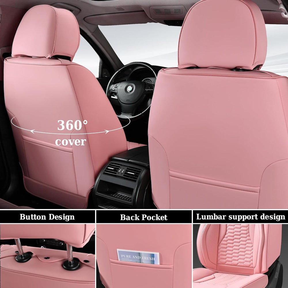 Coverado Front Seat Covers, Car Seat Covers Front Seats, Nappa Leather Waterp...