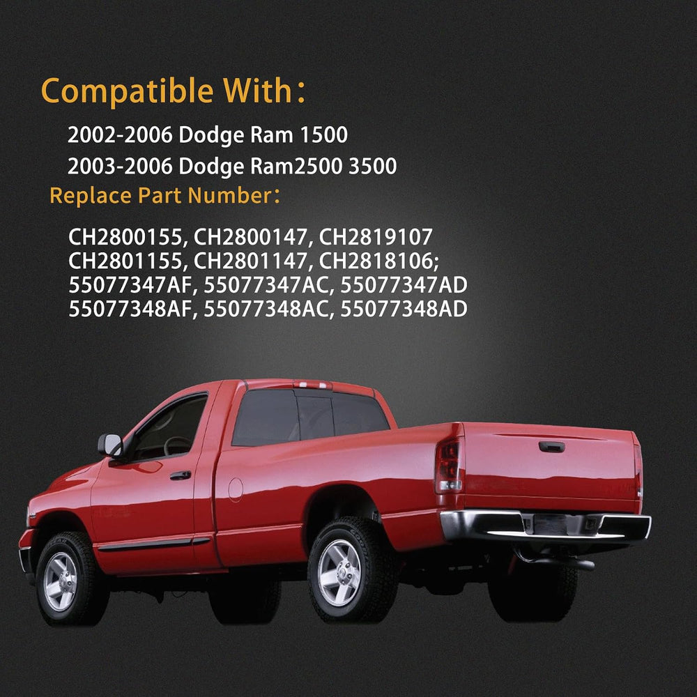 Tail Light Assembly Compatible with 2002-2006 Dodge Ram 1500 2003-2006 Dodge ...