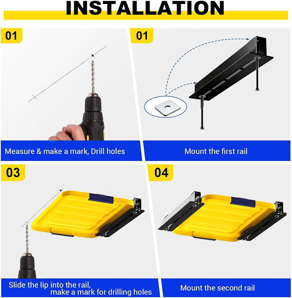 8 Pack Overhead Garage Storage Racks, Heavy Duty Ceiling Storage Rack