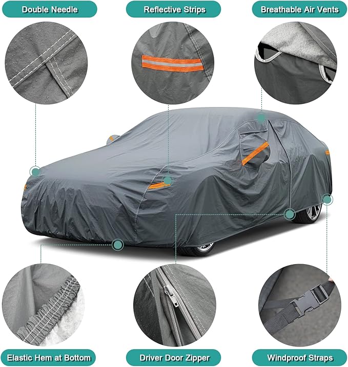 Premium Car Cover Custom Fit Audi Q5, 16 Layers Heavy Duty Car Cover Waterproof