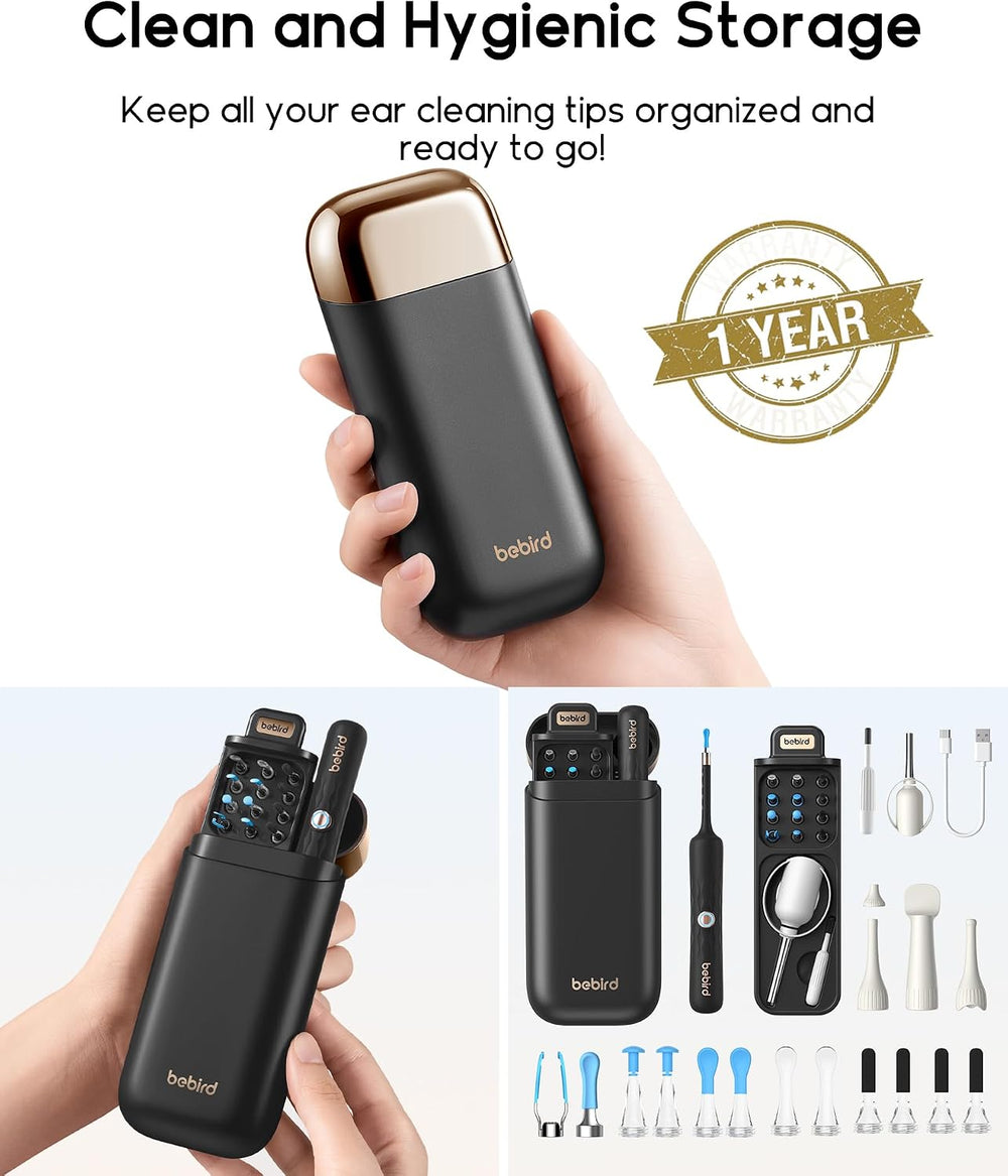 Bebird D39R Ear Wax Removal:Ear Camera with Storage Case &Painless Tweezers