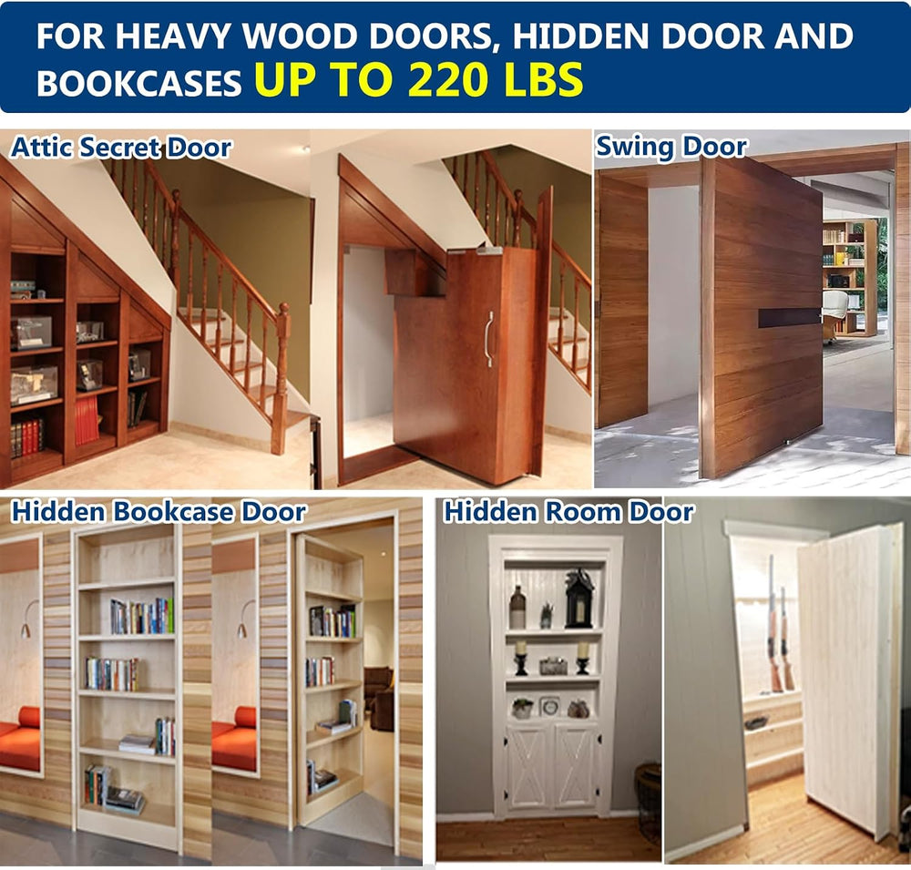 1 Pack | Heavy Duty Pivot Hinge Set with Door Ball Catch for Wood Door - HBL&...