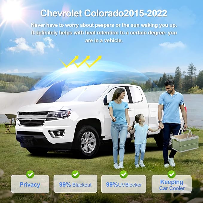 6pcs Car Window Shades for Chevrolet Colorado 2015-2022 Accessories, Windshield