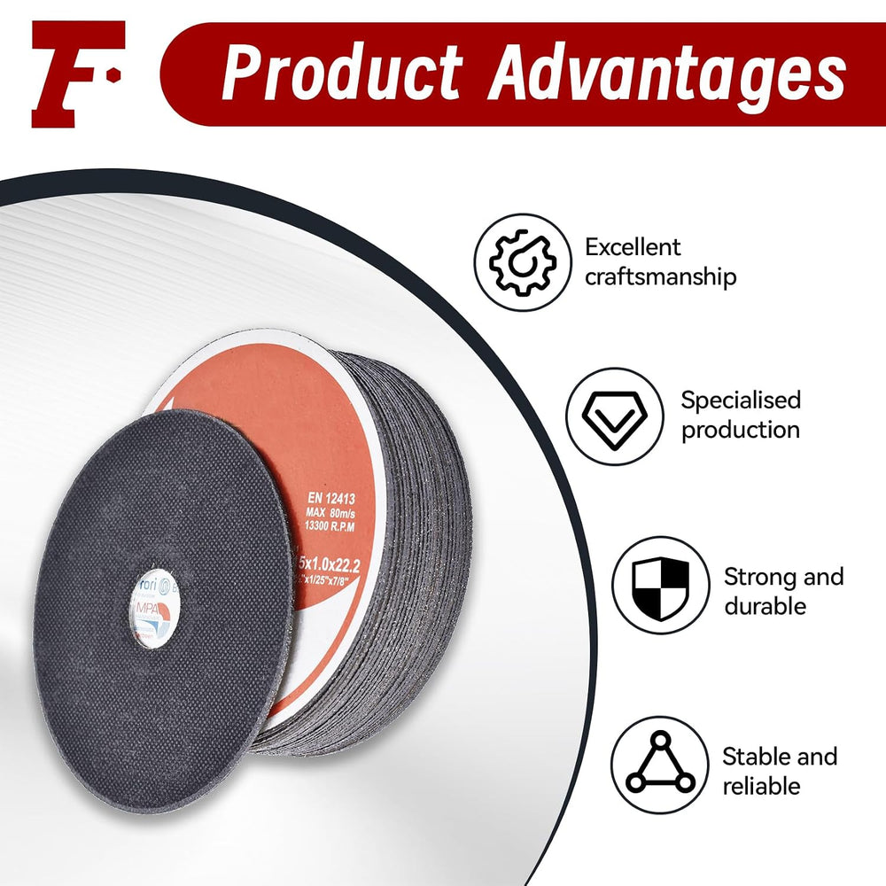 Cut Off Wheels 100 Pack 4-1/2 x 1/25 x 7/8 Inch Metal and Stainless Steel Cut...