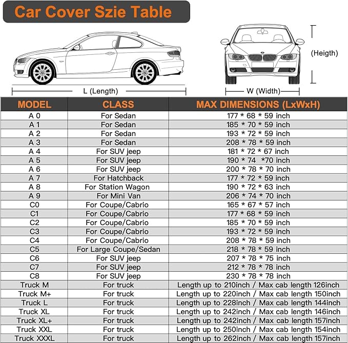 Kayme 7 Layers Car Cover Waterproof All Weather
