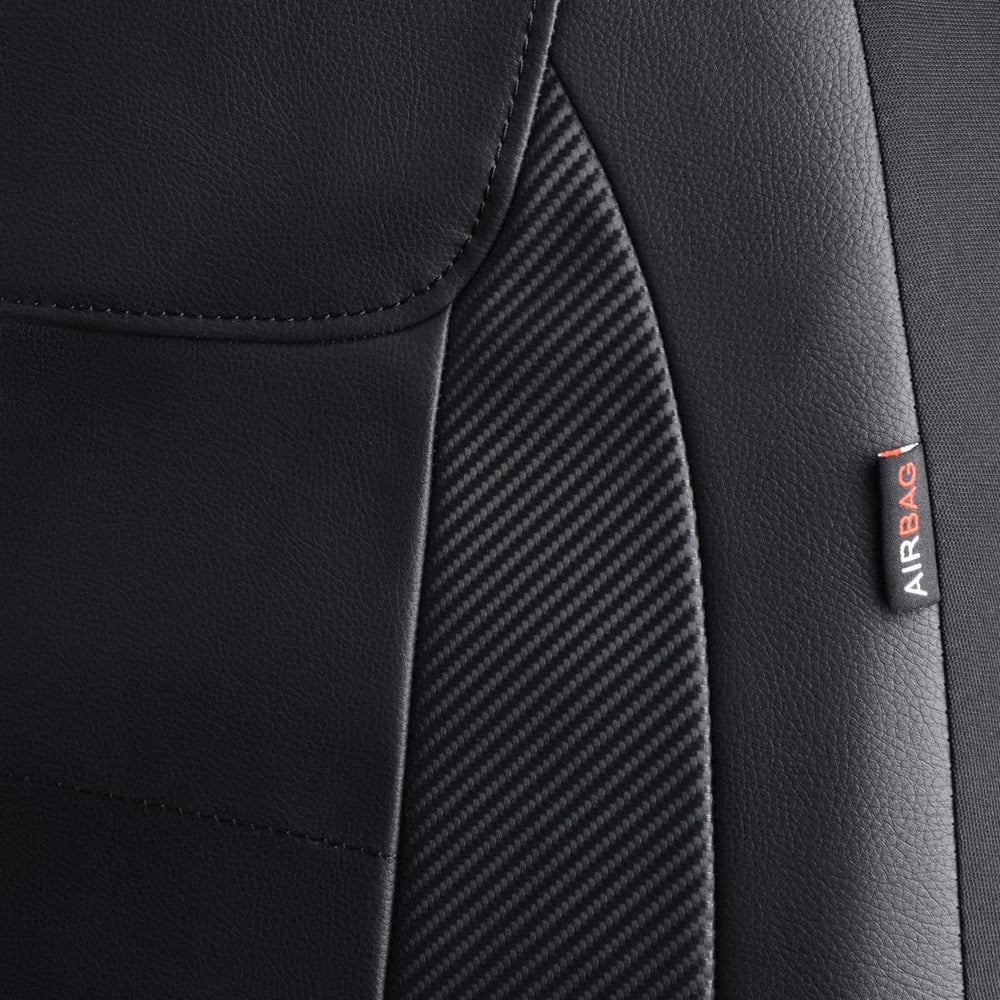 Flying Banner car seat Covers Protects Water Proof Faux Leather Carbon Fiber ...