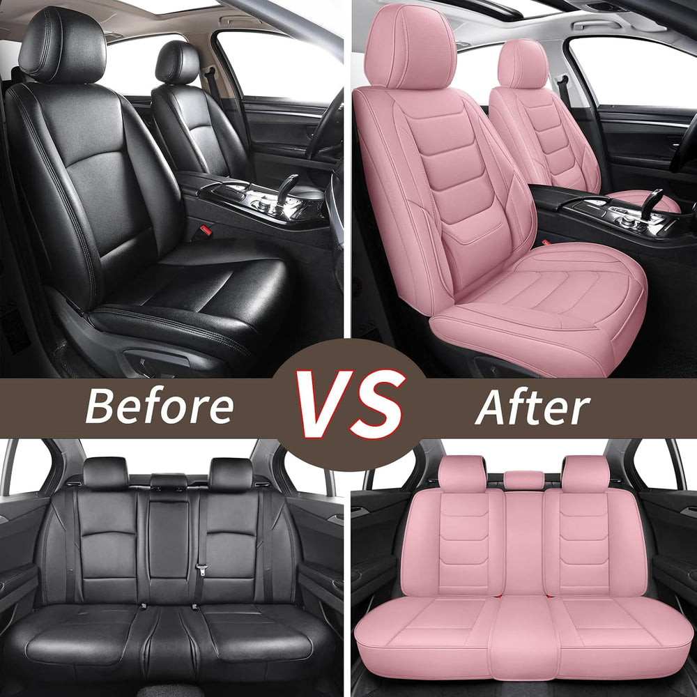 Leather Car Seat Covers Full Set Automotive Seat Protectors