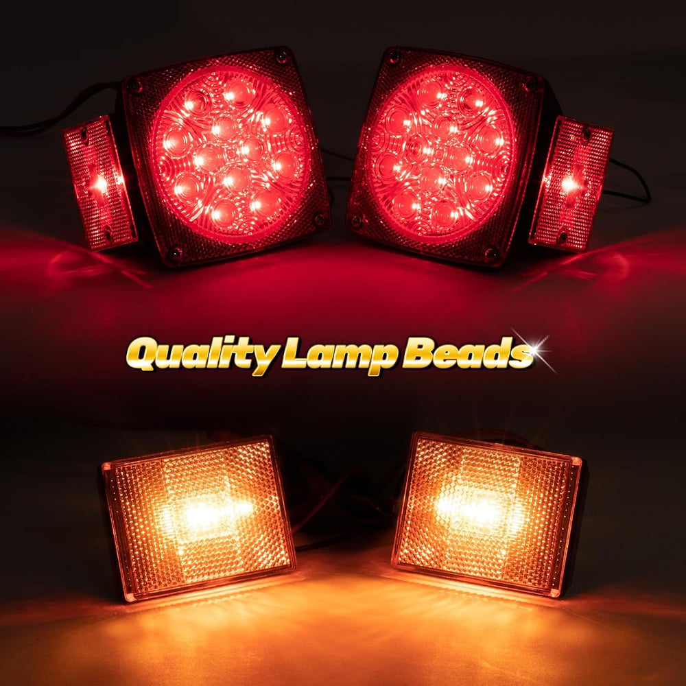 Full Set LED Trailer Light Kit Waterproof IP68 SAE/DOT Compliant