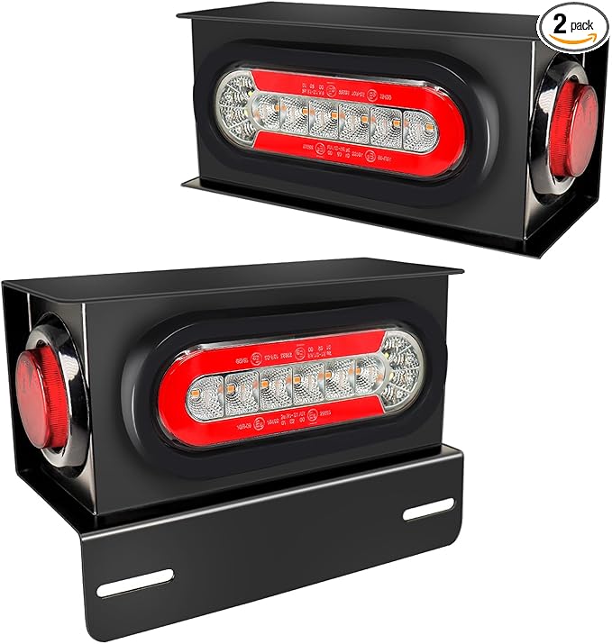 Agrieyes Sequential Turn Signal Trailer Lights, Oval LED Trailer Light