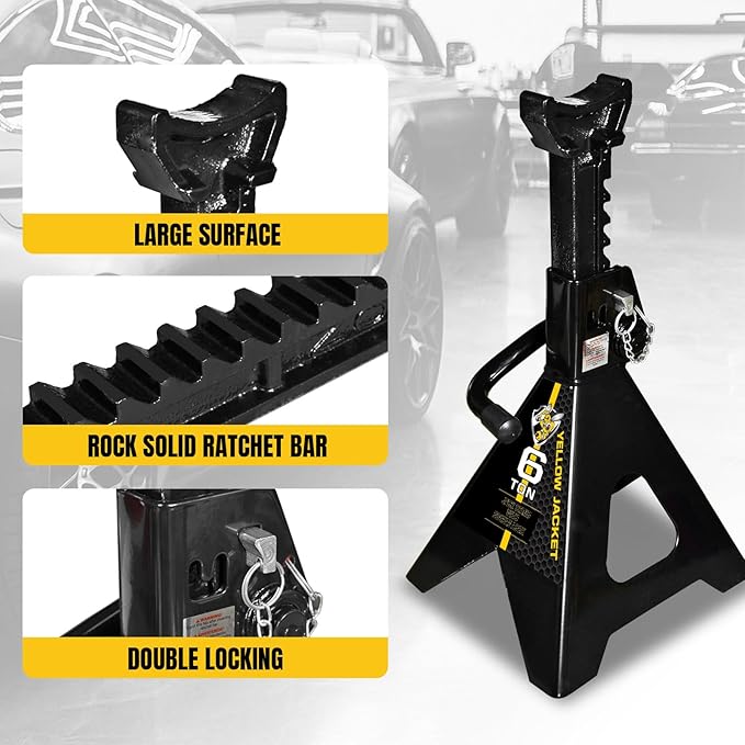 YELLOW JACKET Jack Stands 6 Ton