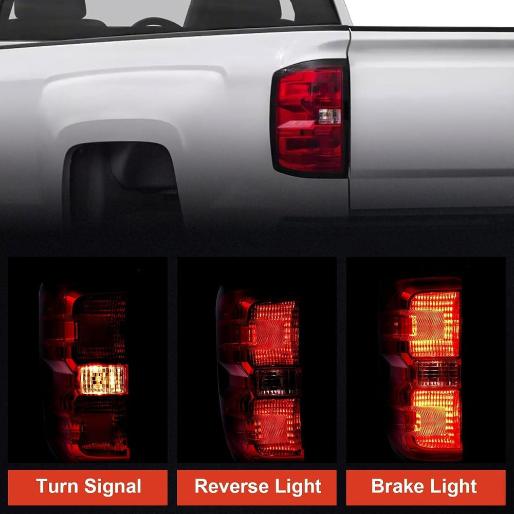 Tail Light Compatible With 2014-2019 Chevy Silverado 1500 2500 HD GMC Sierra ...