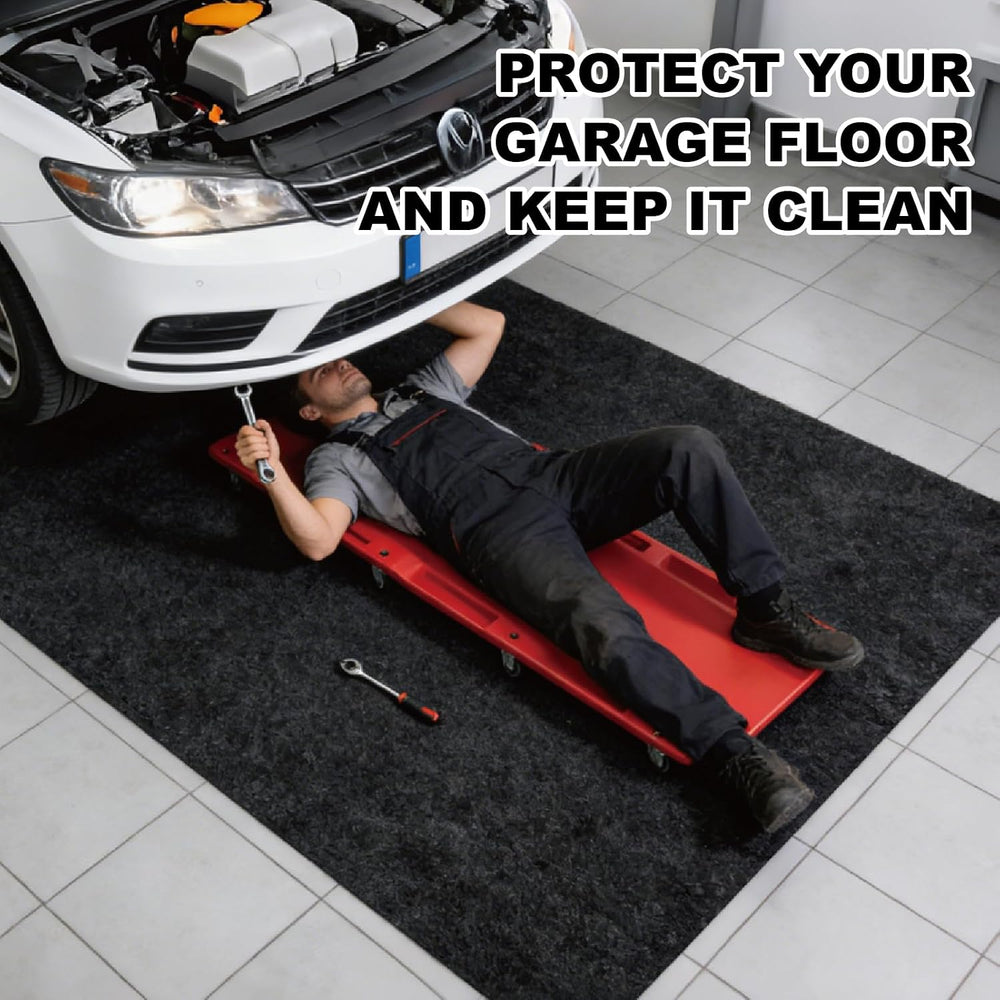 19.7' ×8.2' Garage Floor Mat for Under Car, Heavy-Duty Oil Spill Mat,...