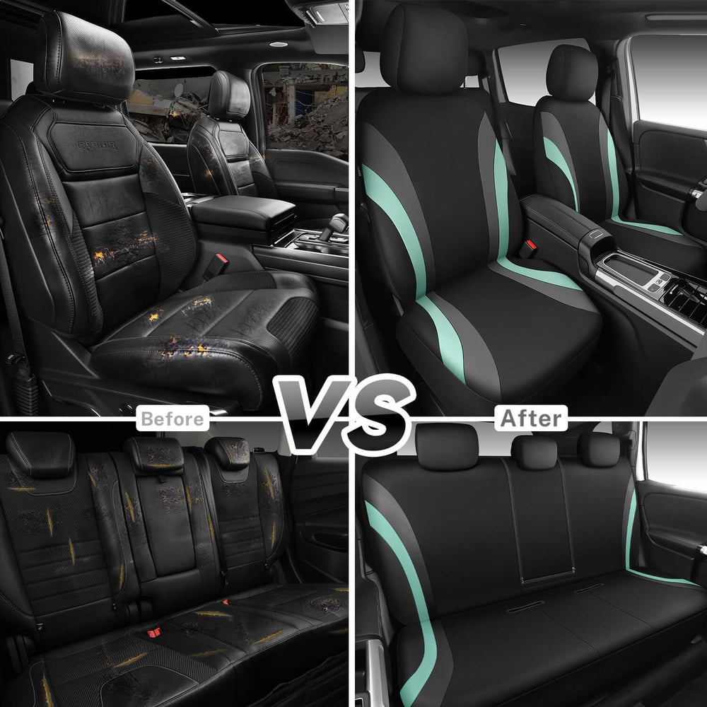 CAR PASS EVA Waterproof Car Seat Covers Full Set, Mint Seat Covers for Cars,A...