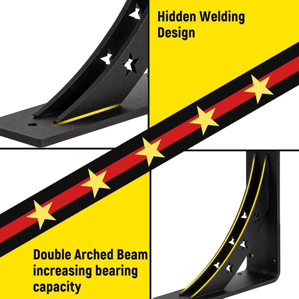 Heavy Duty Shelf Brackets，max Load 900 LBS,Premium Alloy Metal Mantel Bracket...