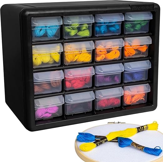 Akro-Mils 16-Drawer Plastic Drawer Storage Cabinet