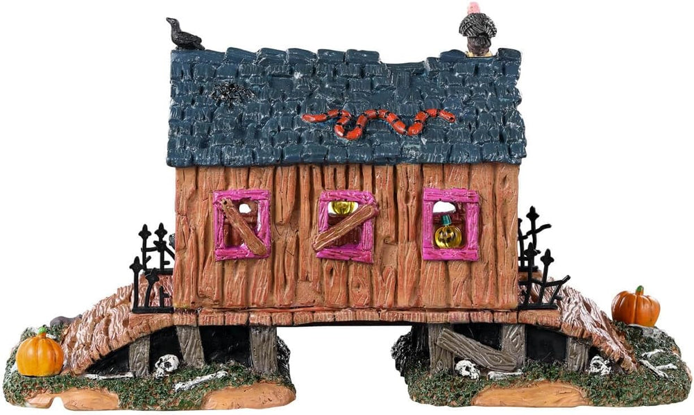 Lemax Creepy Covered Bridge Table Accent, #33631, 8.66-In Halloween Display