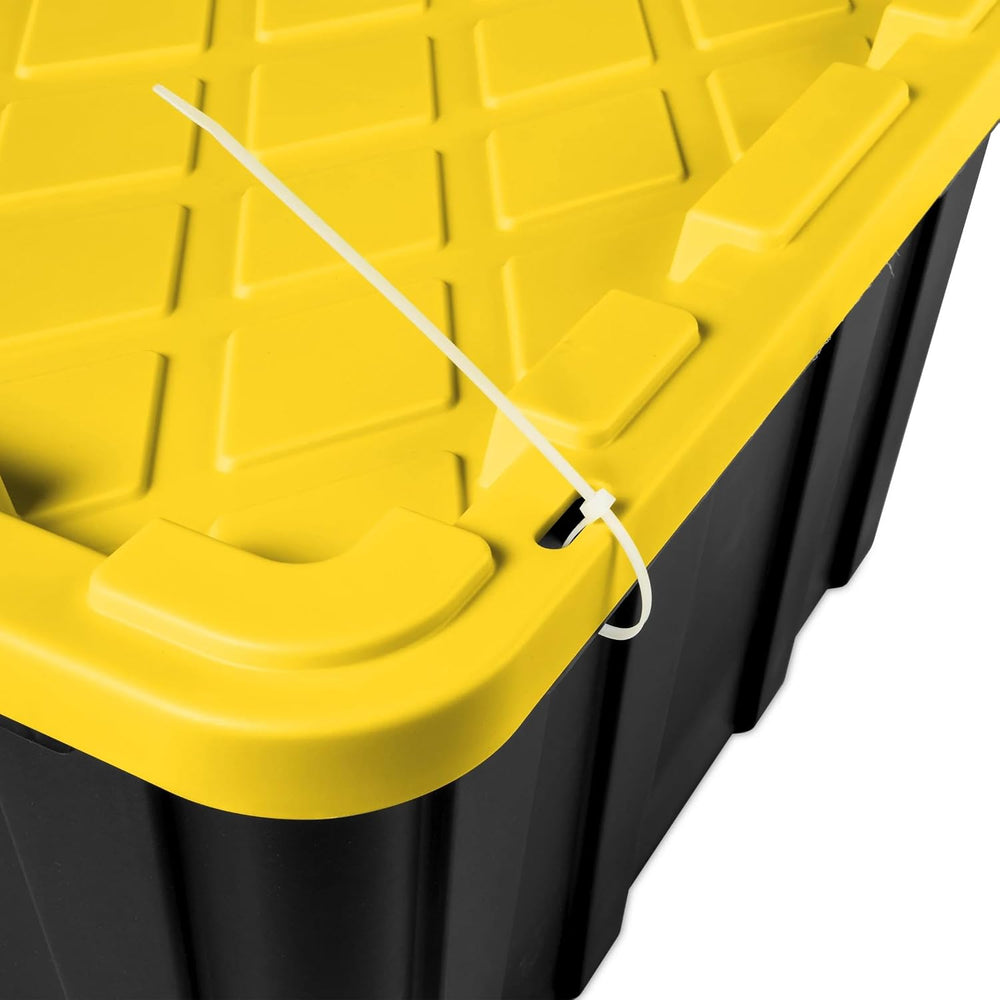 6 Pack 27 Gallon Heavy Duty Storage Bins with Snap Lids, Durable Plastic Stor...