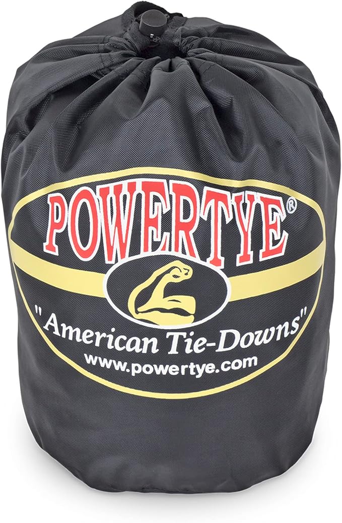 PowerTye - Made in USA - Extra Long Ratchet Tie Down Straps, Heavy Duty