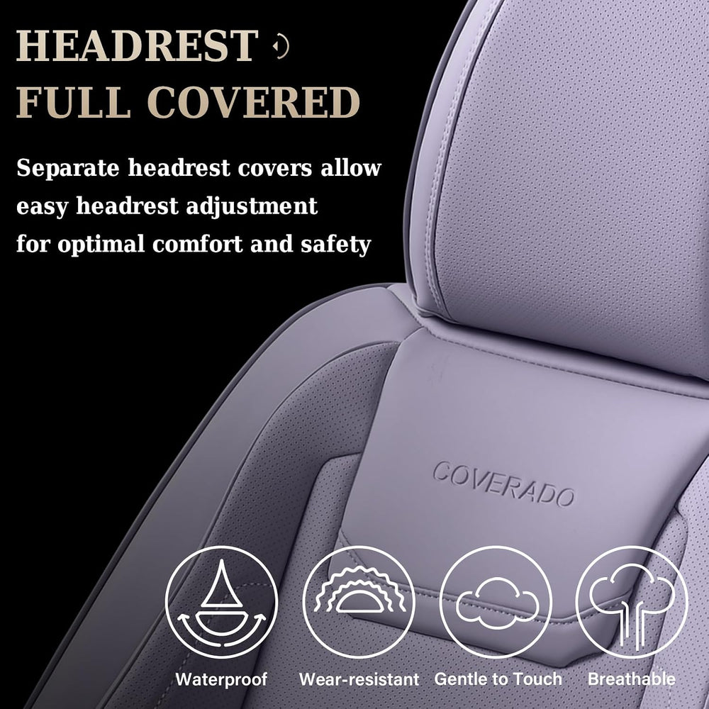 Coverado Car Seat Covers Full Set, Seat Covers for Cars, Car Seat Protector W...