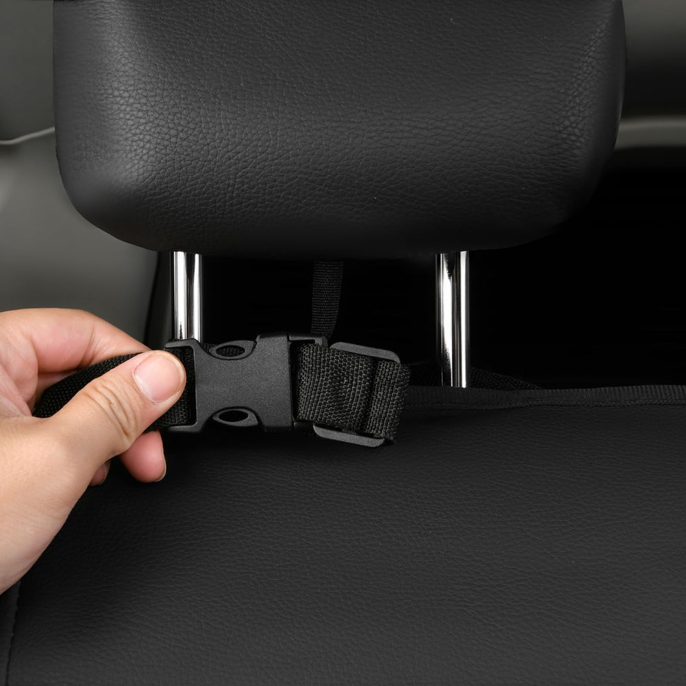 CAR PASS Leather Back Seat Cover,Piping Waterproof Bench Seat Cover, Rear Sea...