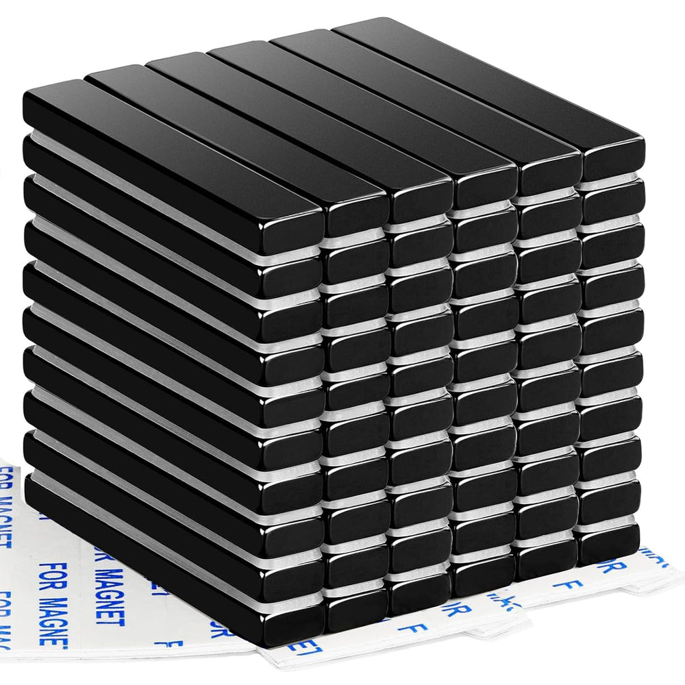 Neodymium Strong Magnets，60 Pcs Magnet Strip for Fridge Craft Black