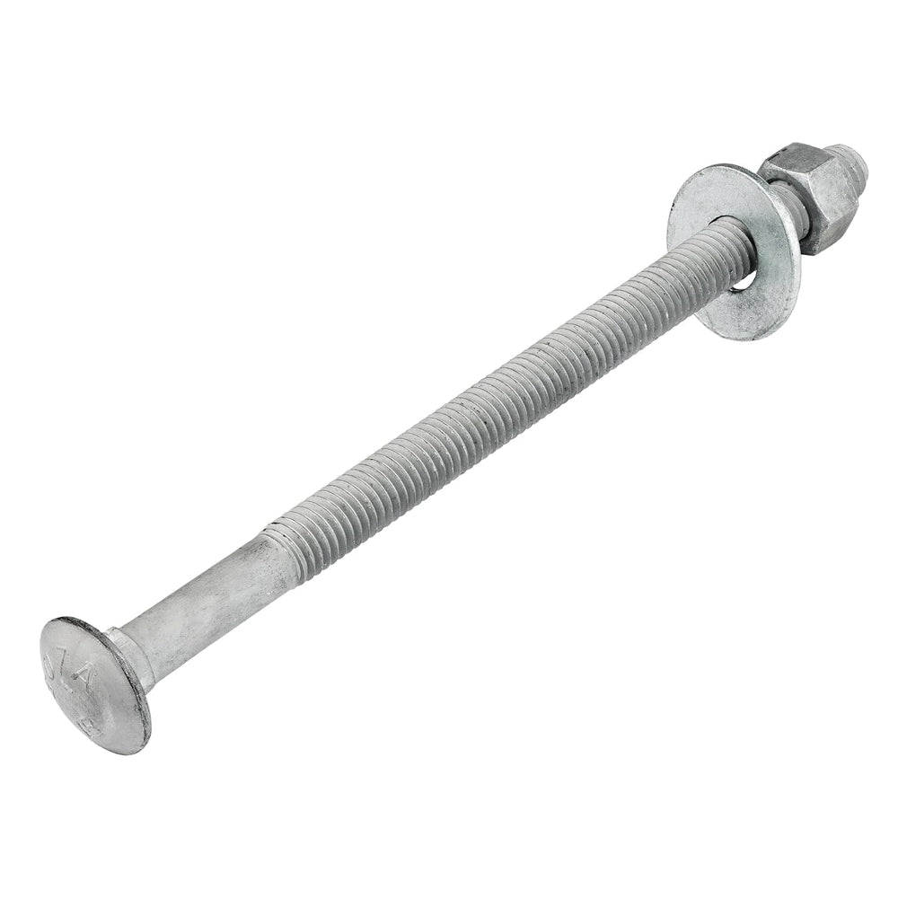 1/2" x 9" (25 Pack) Galvanized Carriage Bolt Kit Grade 307A Include...