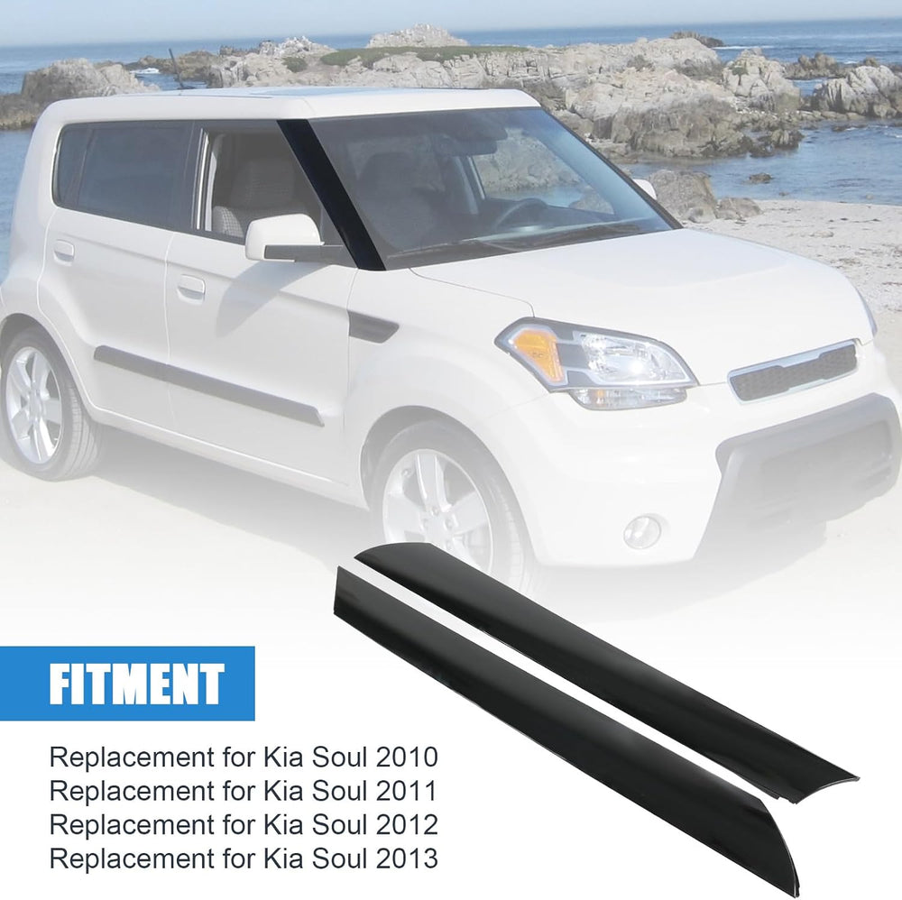 A-Pillar Windshield Molding Trim Kit Outer Trim Set Replacement for Kia Soul ...
