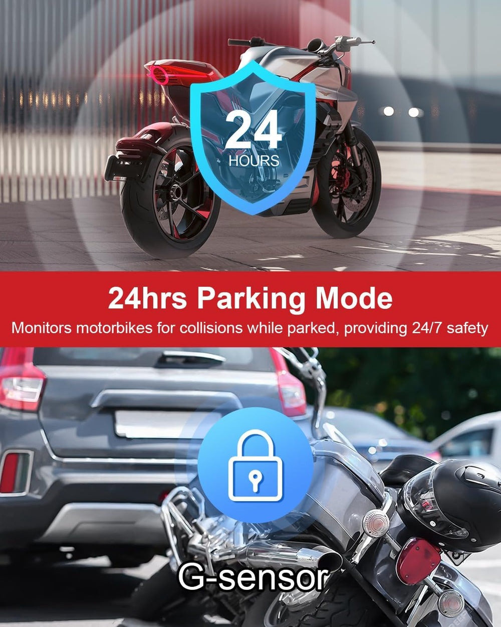 INNOVV K7 Motorcycle Dash Cam, 2K + 2K Front and Rear Camera with EIS Anti-Sh...
