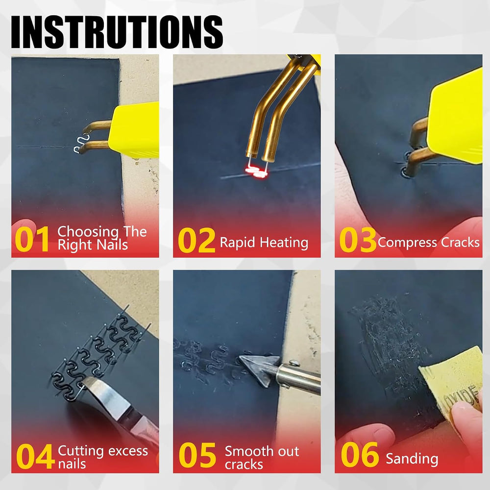 Plastic Welder,2 in 1 Plastic Welding Kit,Hot Stapler Car Bumper Repair Kit