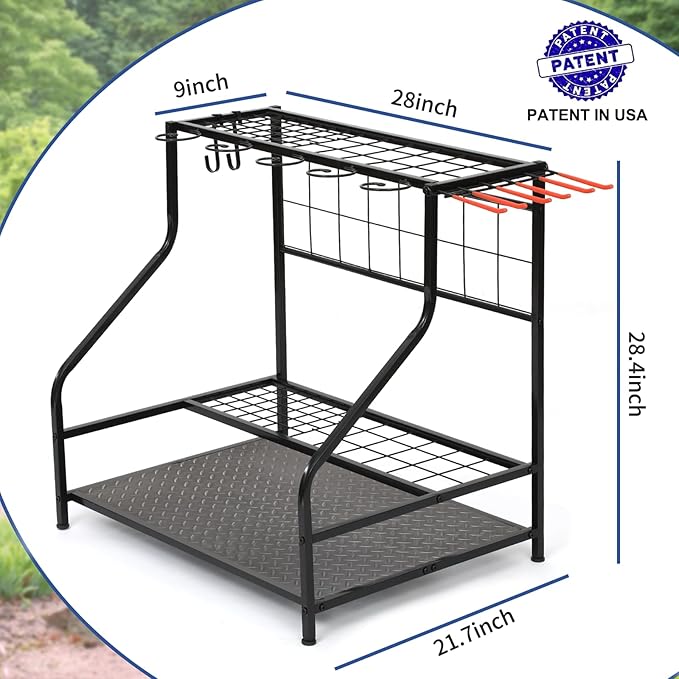 Garden Tool Organizer for Garage, Garden Tool Rack, Yard Tool Holder for Garage