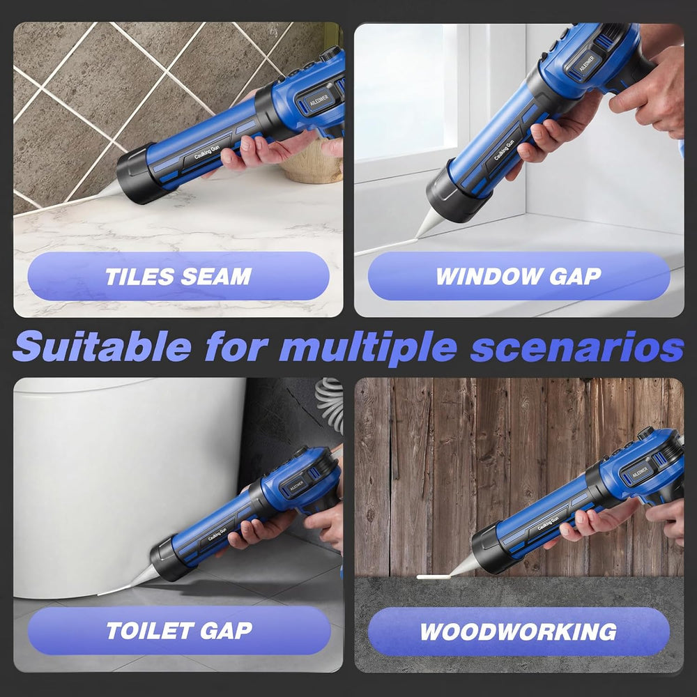 Cordless Caulking Gun, Battery Powered Caulk Gun, Electric Caulking Gun w/2 x...