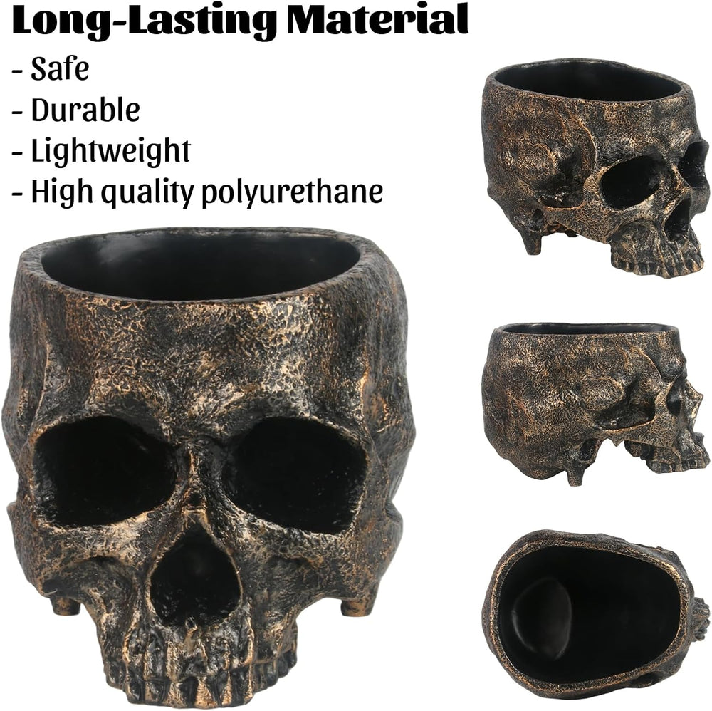 GameXcel Halloween Skull Candy Bowl - 6.5" Large Candy Dish Holder