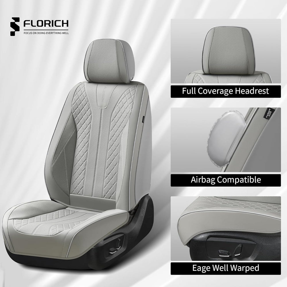 Car Seat Covers Full Set Leather Seat Cover for Cars Full Coverage Seat Cover...