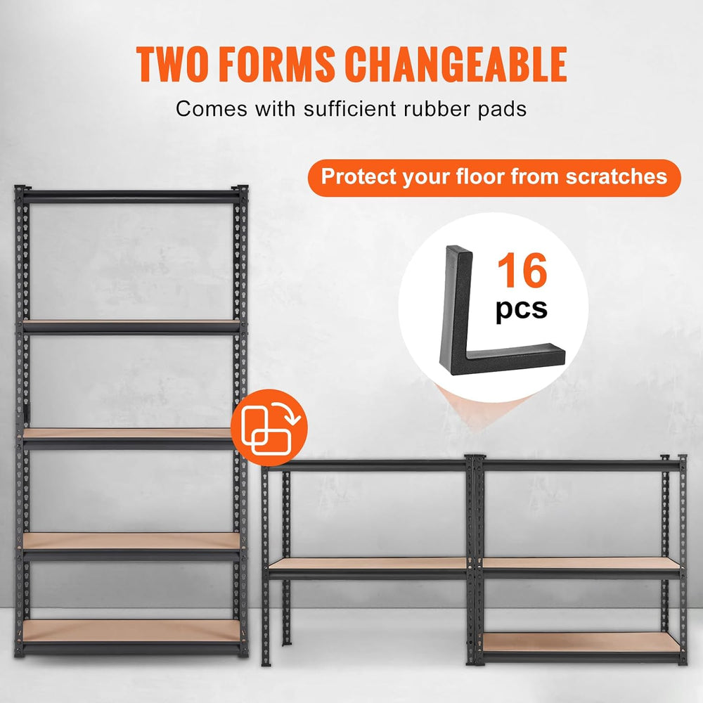VEVOR Storage Shelves 5-Tier Adjustable 2000 lbs 36"x18"x72" S...
