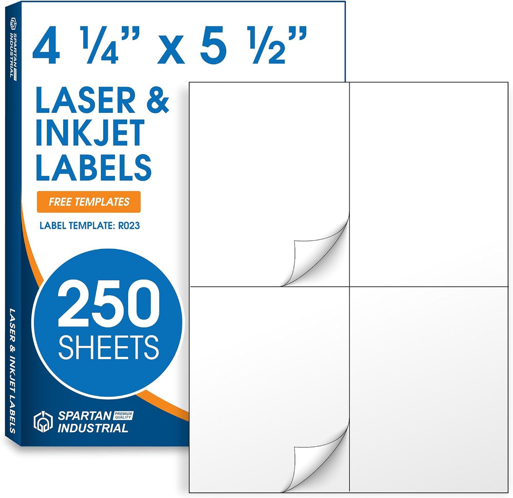 4.25" X 5.5" Matte White Printable Shipping Labels