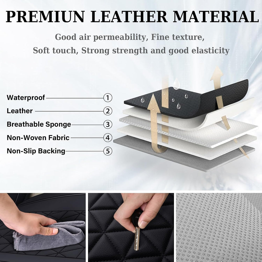 Coverado Ram Seat Covers Full Set, Waterproof Ram 1500 Seat Cover Compatible ...