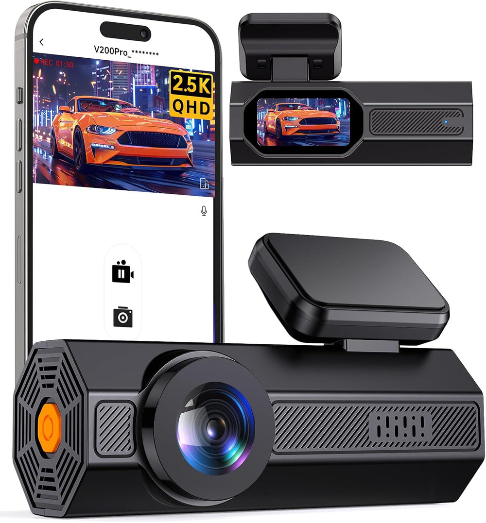 Veement V200Pro 2.5K WiFi Dash Cam with 1.47-Inch IPS Screen