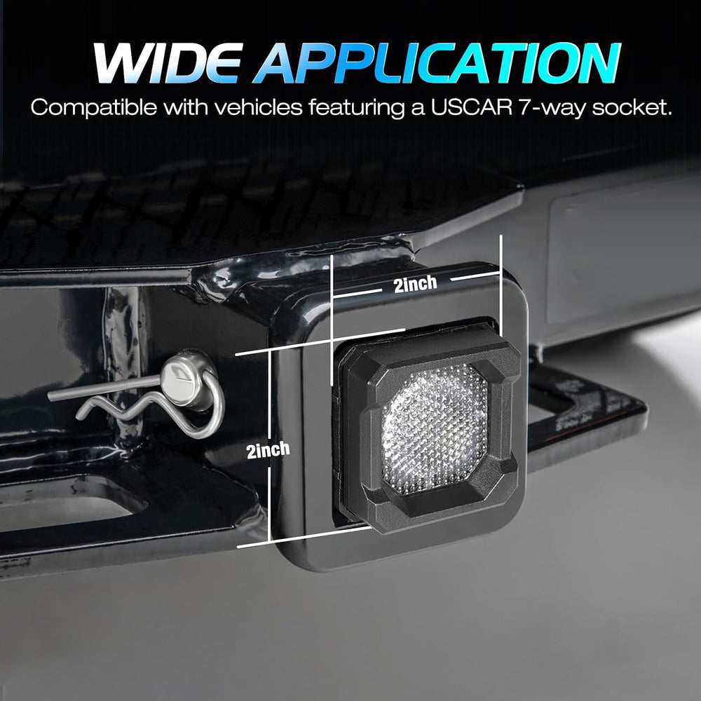 Flood Hitch Lights Kits, Niwaker LED Reverse Light for 2x2 Inch Trailer Hitch...