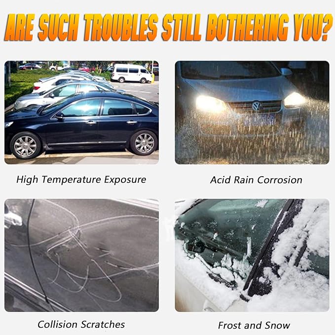 Breathable New Material, Waterproof Car Cover, Locks and Zipper Doors,