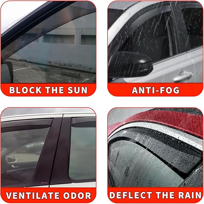 in Channel Rain Guards Fit for Chevrolet Chevy Suburban 2021 2022 2023 2024 2025
