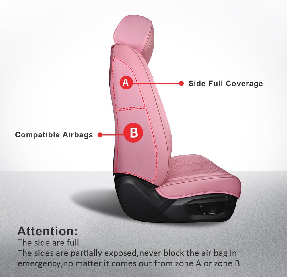 Front Seat Covers Full Coverage,Pink Seat Covers Universal Fit