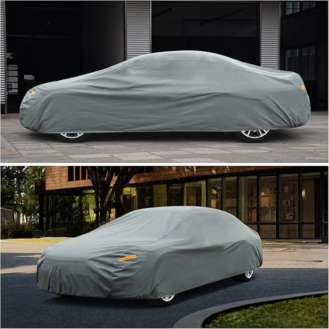 Kayme Heavy Duty Car Cover Waterproof All Weather, Full Exterior Covers Sun