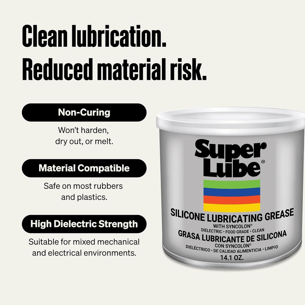 Super Lube Silicone Lubricating Grease w/Syncolon - Waterproof, All Purpose F...