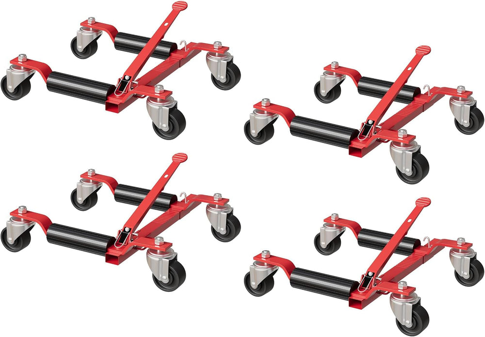 Wheel Dolly Jack 2-Pack, 3000 LBS Capacity Heavy Duty Steel Car Dollies with ...