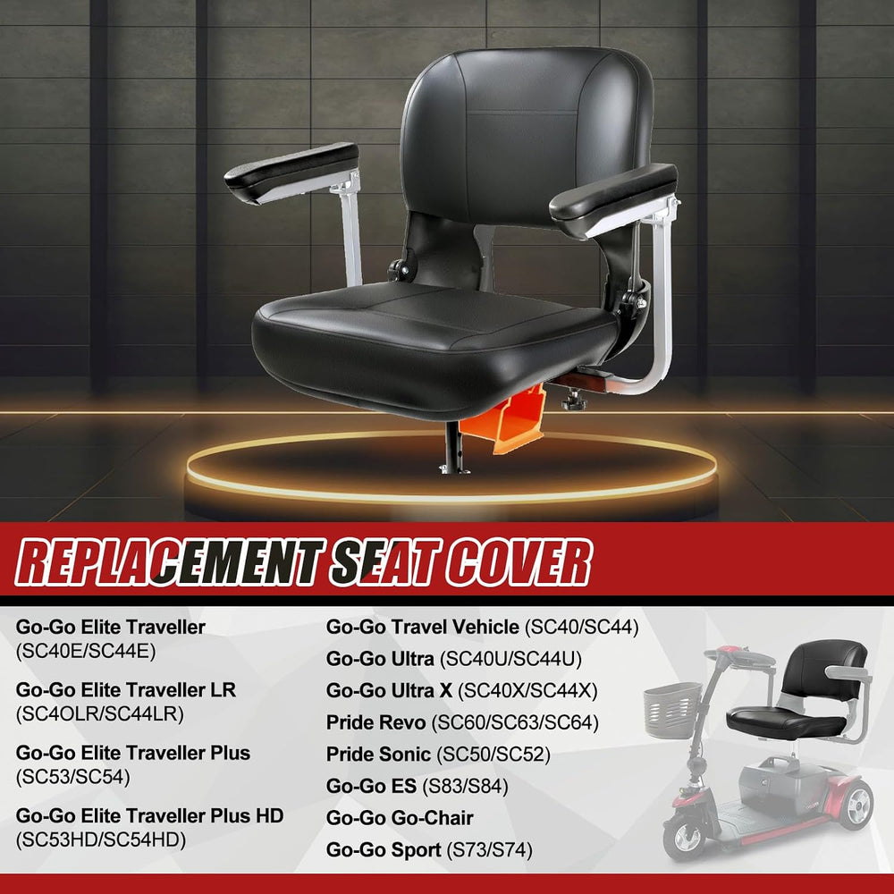 Mobility Scooter Seat Cover Replacement for Pride Go-Go Elite Traveller, Dura...