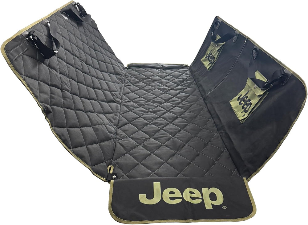 Jeep Vehicle Seat Protector for Dogs and Pets (Charcoal Black)